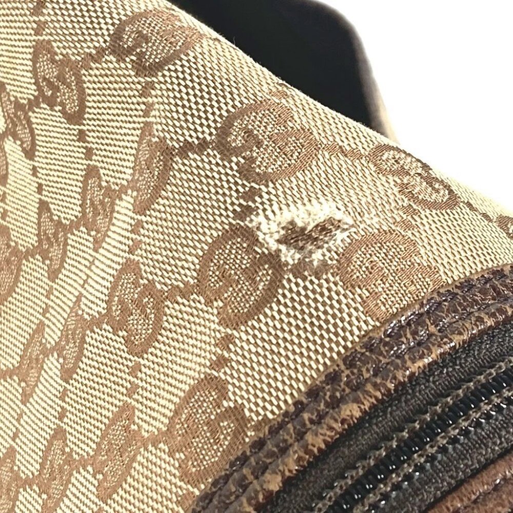 GUCCI 123326 Mother's Bag Crossbody Shoulder Bag Canvas/Leather Beige/Dark brown - Picture 4 of 16